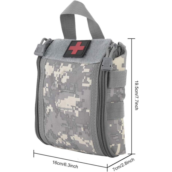 Підсумок IFAK Rip-Away (PRO Series) колір ПІКСЕЛЬ СІРИЙ 20x15x5 см з Кордури 1000D кріплення MOLLE, PRO-Aptechka